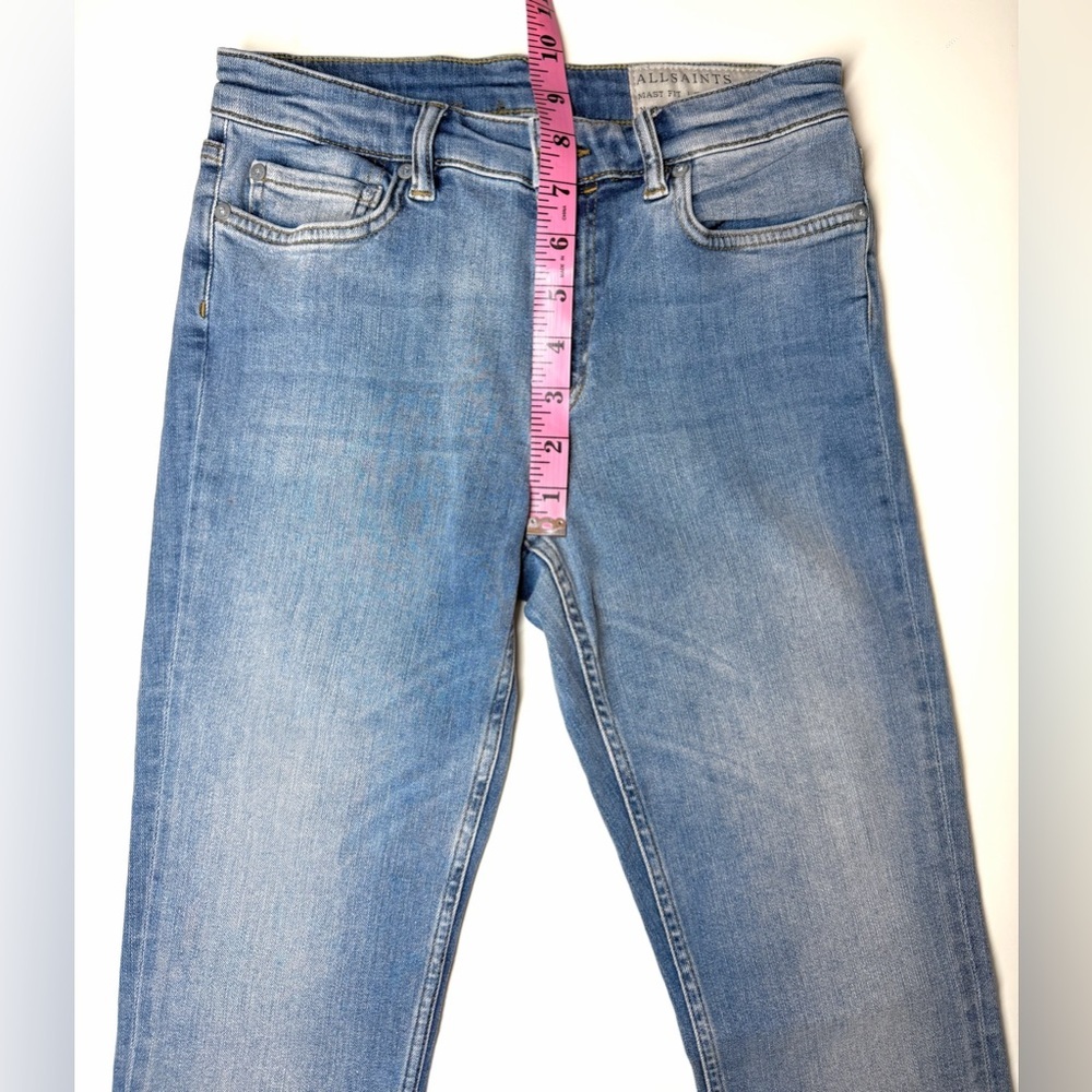 All Saints Women's Mast Fit Skinny Blue Jeans Size- 28 - Picture 4 of 9